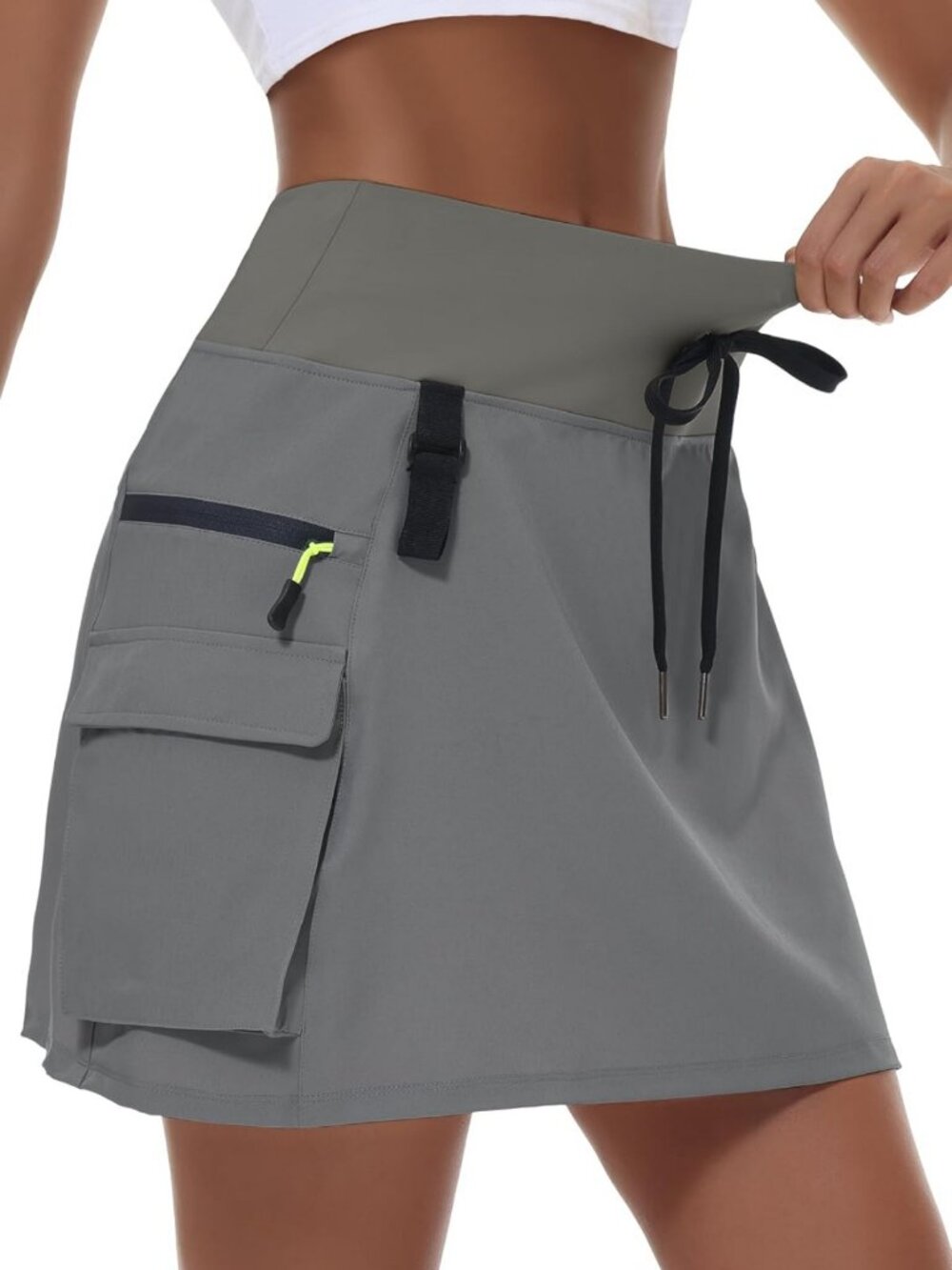 Stylish Women's Hiking Skorts with Zipper Pockets - Comfortable Cargo Design